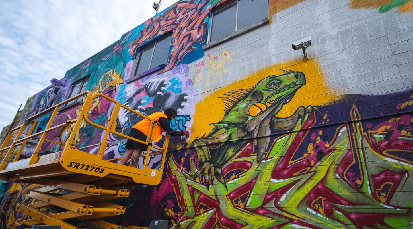 Lukan painting at Vibrance